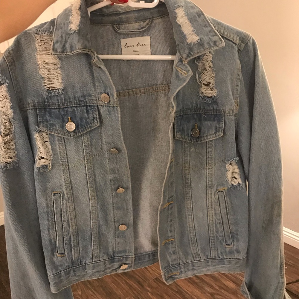 Small Distressed Denim Jacket - Picture 2 of 2